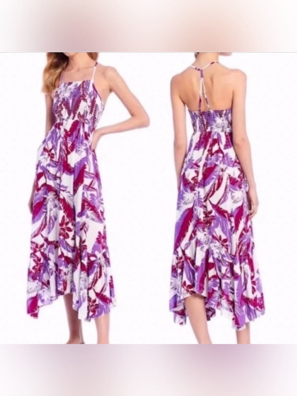 Free People intimately Heat Wave smocked maxi dress size M NWT
